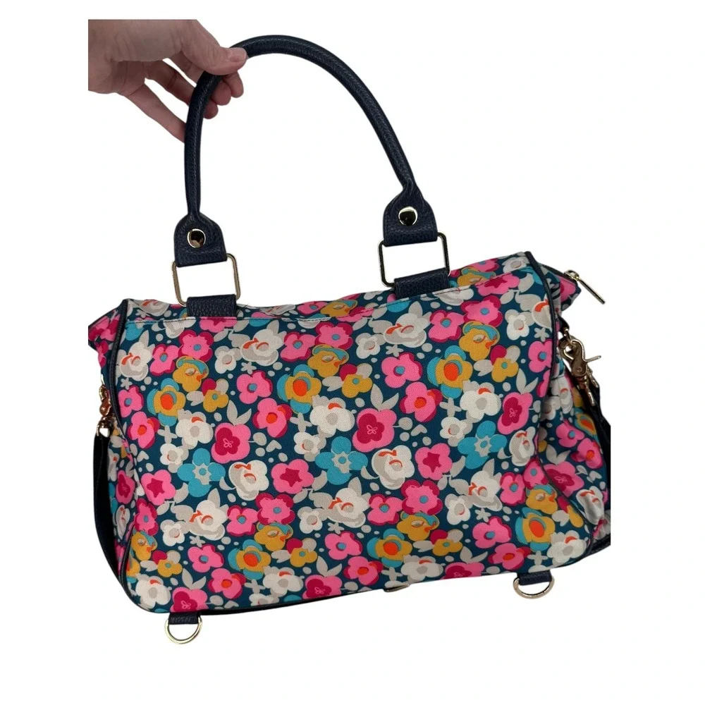 Itzy Ritzy Triple Threat Diaper Bag‎ Posy Pop Floral Multi-Way Backpack Satchel